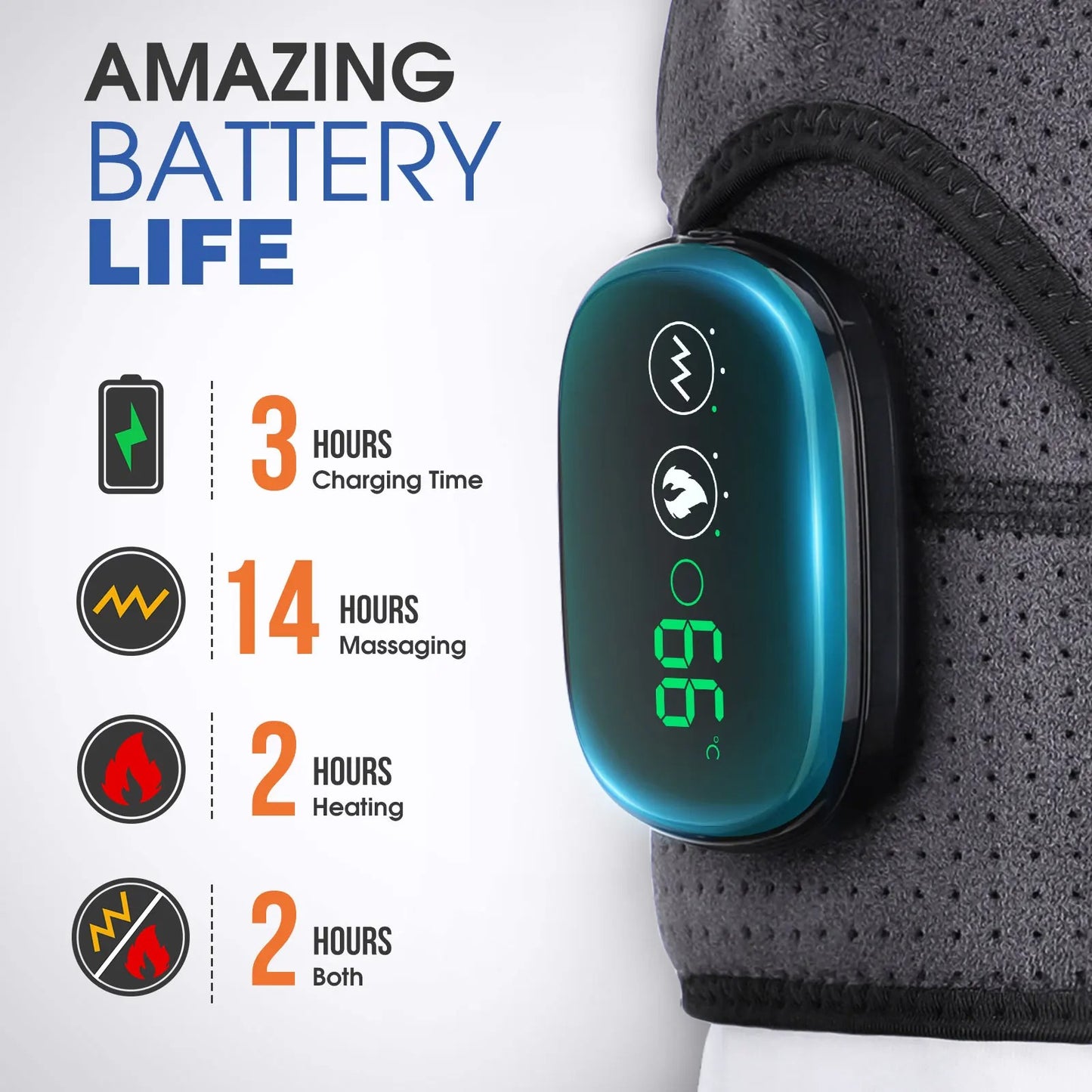 2-in-1 Heated Knee & Elbow Brace — Heat + Vibration | Driftwell