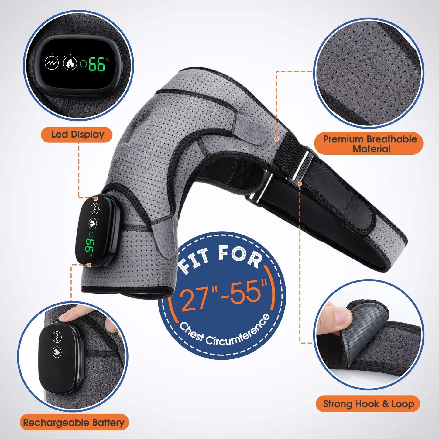 2-in-1 Heated Knee & Elbow Brace — Heat + Vibration | Driftwell